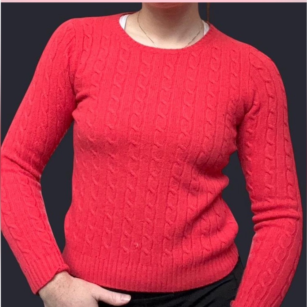 J. Crew Women's Cable Knit Sweater - Coral